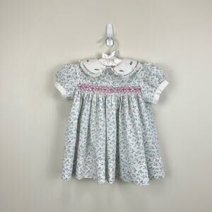 Vintage Alison Scott Smocked Floral Dress 24 Months